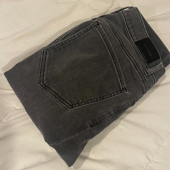 faded black ripped express skinny jeans - Picture 5 of 5